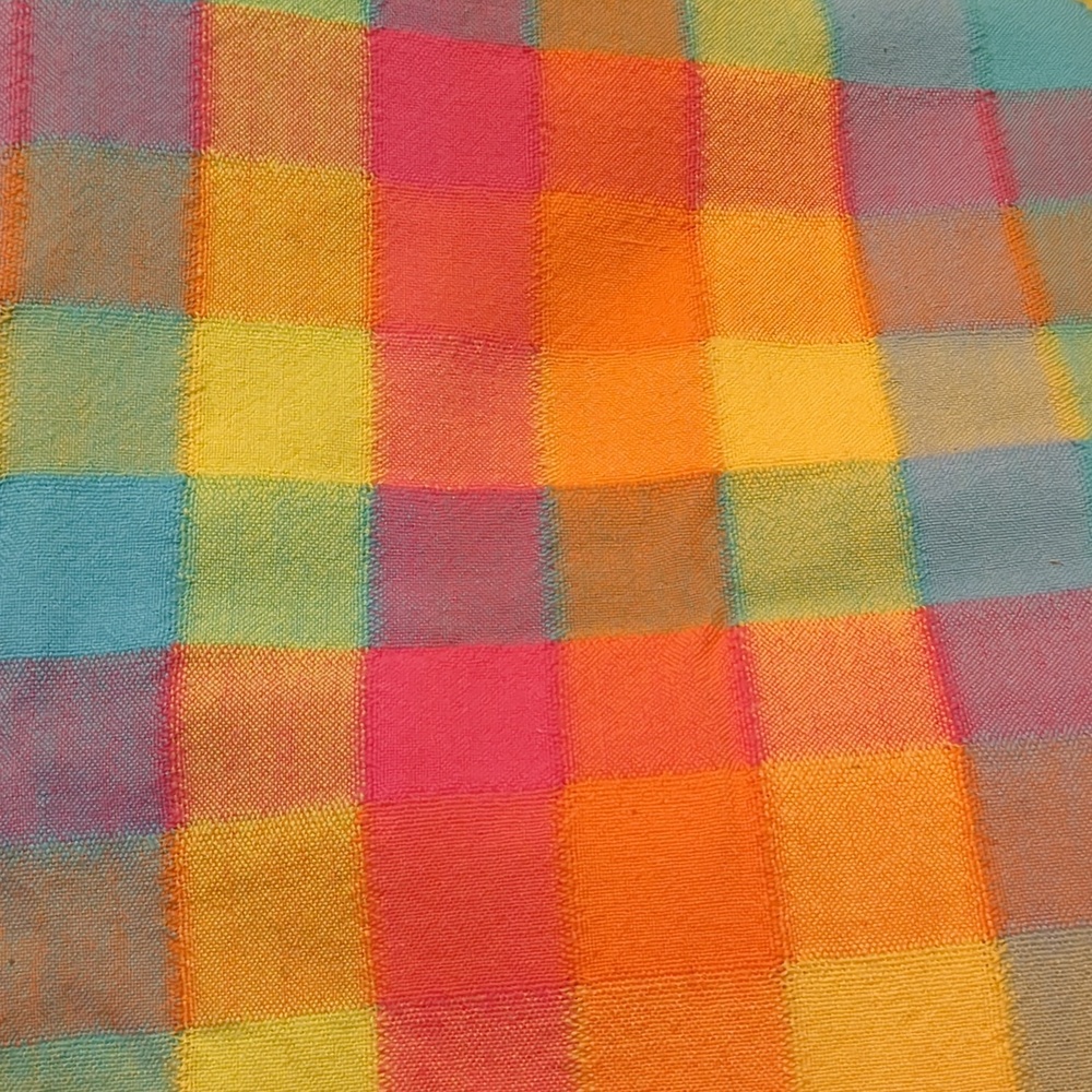 Tablecloth Cotton Gingham Brightly Coloured Spring  56x94